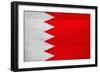 Bahrain Flag Design with Wood Patterning - Flags of the World Series-Philippe Hugonnard-Framed Art Print