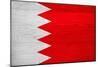 Bahrain Flag Design with Wood Patterning - Flags of the World Series-Philippe Hugonnard-Mounted Art Print