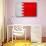 Bahrain Flag Design with Wood Patterning - Flags of the World Series-Philippe Hugonnard-Art Print displayed on a wall