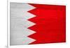 Bahrain Flag Design with Wood Patterning - Flags of the World Series-Philippe Hugonnard-Framed Art Print