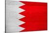 Bahrain Flag Design with Wood Patterning - Flags of the World Series-Philippe Hugonnard-Stretched Canvas