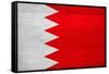 Bahrain Flag Design with Wood Patterning - Flags of the World Series-Philippe Hugonnard-Framed Stretched Canvas