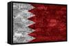 Bahrain Flag Graphic On Wall-simon johnsen-Framed Stretched Canvas