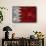 Bahrain Flag Graphic On Wall-simon johnsen-Framed Stretched Canvas displayed on a wall