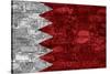 Bahrain Flag Graphic On Wall-simon johnsen-Stretched Canvas