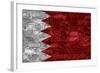 Bahrain Flag Graphic On Wall-simon johnsen-Framed Art Print
