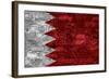 Bahrain Flag Graphic On Wall-simon johnsen-Framed Art Print