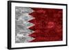 Bahrain Flag Graphic On Wall-simon johnsen-Framed Art Print