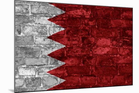 Bahrain Flag Graphic On Wall-simon johnsen-Mounted Art Print