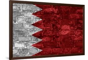 Bahrain Flag Graphic On Wall-simon johnsen-Framed Art Print