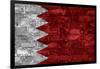 Bahrain Flag Graphic On Wall-simon johnsen-Framed Art Print