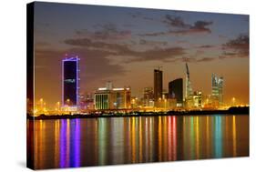 Bahrain Highrises Reflections-null-Stretched Canvas