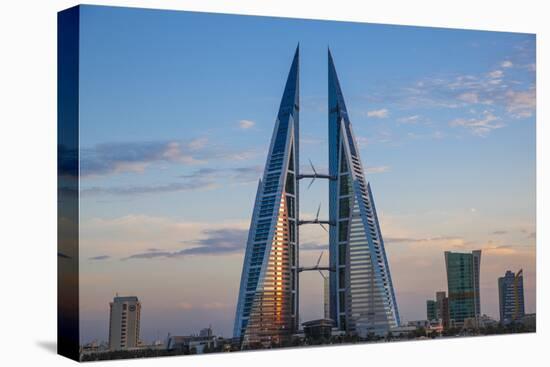 Bahrain, Manama, Bahrain Bay, Bahrain World Trade Center and City Skyline-Jane Sweeney-Stretched Canvas