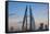 Bahrain, Manama, Bahrain Bay, Bahrain World Trade Center and City Skyline-Jane Sweeney-Framed Stretched Canvas