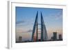 Bahrain, Manama, Bahrain Bay, Bahrain World Trade Center and City Skyline-Jane Sweeney-Framed Photographic Print