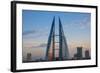 Bahrain, Manama, Bahrain Bay, Bahrain World Trade Center and City Skyline-Jane Sweeney-Framed Photographic Print