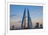 Bahrain, Manama, Bahrain Bay, Bahrain World Trade Center and City Skyline-Jane Sweeney-Framed Photographic Print