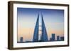 Bahrain, Manama, Bahrain Bay, Bahrain World Trade Center and City Skyline-Jane Sweeney-Framed Photographic Print