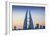 Bahrain, Manama, Bahrain Bay, Bahrain World Trade Center and City Skyline-Jane Sweeney-Framed Photographic Print