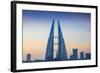 Bahrain, Manama, Bahrain Bay, Bahrain World Trade Center and City Skyline-Jane Sweeney-Framed Photographic Print