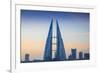 Bahrain, Manama, Bahrain Bay, Bahrain World Trade Center and City Skyline-Jane Sweeney-Framed Photographic Print