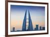 Bahrain, Manama, Bahrain Bay, Bahrain World Trade Center and City Skyline-Jane Sweeney-Framed Photographic Print