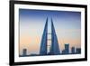 Bahrain, Manama, Bahrain Bay, Bahrain World Trade Center and City Skyline-Jane Sweeney-Framed Photographic Print