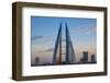 Bahrain, Manama, Bahrain Bay, Bahrain World Trade Center and City Skyline-Jane Sweeney-Framed Photographic Print