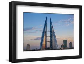 Bahrain, Manama, Bahrain Bay, Bahrain World Trade Center and City Skyline-Jane Sweeney-Framed Photographic Print