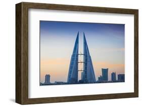 Bahrain, Manama, Bahrain Bay, Bahrain World Trade Center and City Skyline-Jane Sweeney-Framed Photographic Print