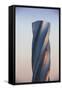 Bahrain, Manama, Bahrain Bay, United Tower also Called the Twisting Tower-Jane Sweeney-Framed Stretched Canvas