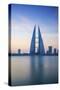 Bahrain, Manama, Bahrain Bay, View of Bahrain World Trade Center-Jane Sweeney-Stretched Canvas