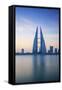 Bahrain, Manama, Bahrain Bay, View of Bahrain World Trade Center-Jane Sweeney-Framed Stretched Canvas