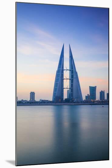 Bahrain, Manama, Bahrain Bay, View of Bahrain World Trade Center-Jane Sweeney-Mounted Photographic Print