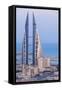 Bahrain, Manama, View of Bahrain World Trade Center-Jane Sweeney-Framed Stretched Canvas