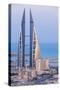 Bahrain, Manama, View of Bahrain World Trade Center-Jane Sweeney-Stretched Canvas