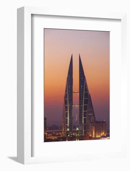 Bahrain, Manama, View of Bahrain World Trade Center-Jane Sweeney-Framed Photographic Print