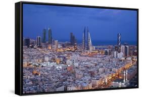 Bahrain, Manama, View of City Skyline-Jane Sweeney-Framed Stretched Canvas