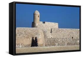 Bahrain, Manama, Women Walking Past Bahrain Fort - Qal'At Al-Bahrain-Jane Sweeney-Framed Stretched Canvas