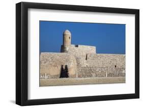 Bahrain, Manama, Women Walking Past Bahrain Fort - Qal'At Al-Bahrain-Jane Sweeney-Framed Photographic Print