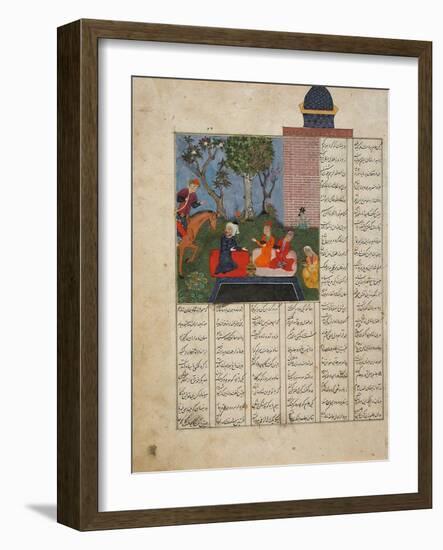 Bahram Gur and the Farmer's Family-null-Framed Art Print