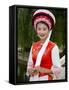 Bai Minority Woman in Traditional Ethnic Costume, China-Charles Crust-Framed Stretched Canvas