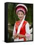 Bai Minority Woman in Traditional Ethnic Costume, China-Charles Crust-Framed Stretched Canvas