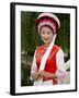 Bai Minority Woman in Traditional Ethnic Costume, China-Charles Crust-Framed Photographic Print