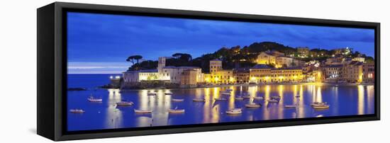 Baia Del Silenzio Bay, Old Town, Chiesa Di San Nicolo Church-Markus Lange-Framed Stretched Canvas