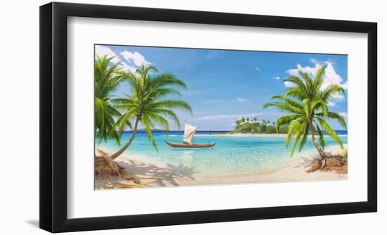 Baia tropicale-Adriano Galasso-Framed Art Print