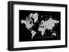 Baibah World Map with Cities, Get Lost-Rosana Laiz Blursbyai-Framed Photographic Print