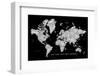 Baibah World Map with Cities, Get Lost-Rosana Laiz Blursbyai-Framed Photographic Print