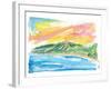 Baie de Saint Jean Caribbean Sunset in St Barths-M. Bleichner-Framed Art Print