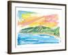 Baie de Saint Jean Caribbean Sunset in St Barths-M. Bleichner-Framed Art Print